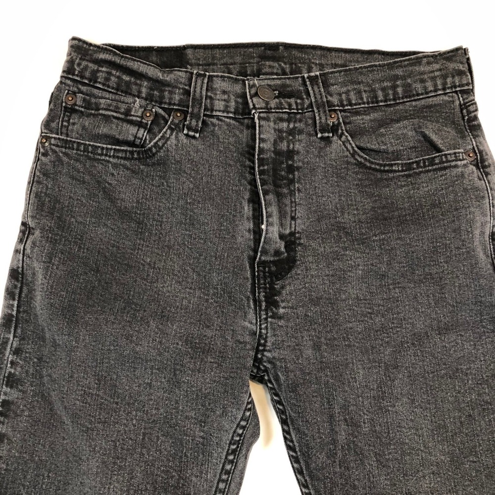 Levis 505 Regular Fit Jeans Mens 32x32 Faded Black Straight Leg Denim 00505-2313